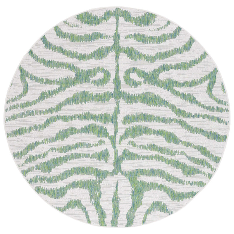 Tiltonsville Performance Animal Print Indoor/Outdoor Area Rug, Round 6'7"