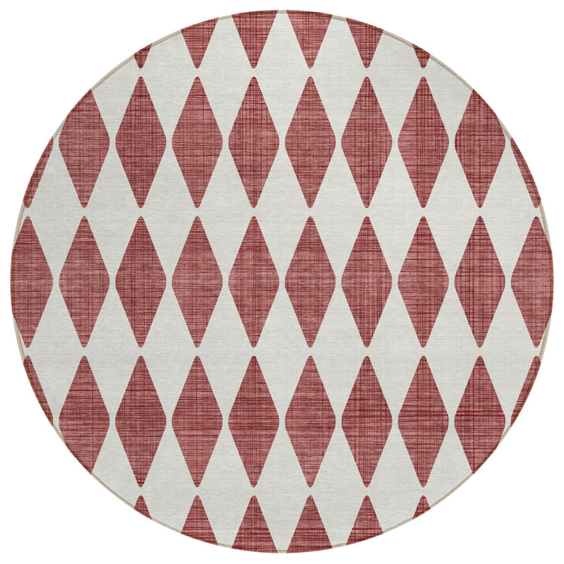Tapis d'intérieur rond lavable antidérapant 8 pi