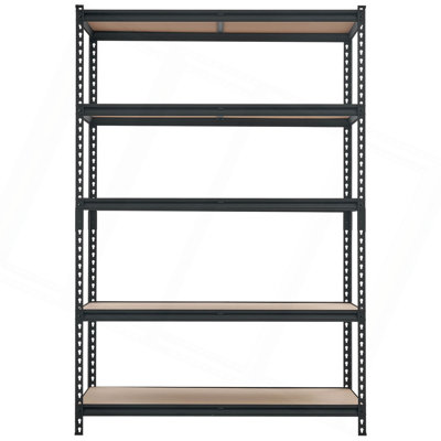 Storage Shelves, 5-Tier Adjustable, 3000 lbs Capacity, Heavy Duty Garage Storage Shelving Unit, Metal Utility Rack Shelf, for Garage Warehouse Basement Kitchen, 40.55" W x 18.31" D x 71.38" H