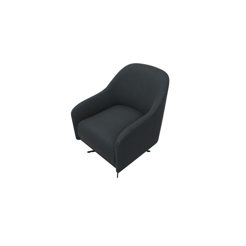 Fauteuil pivotant en polyester 27,9 po Dantley, Polyester gris