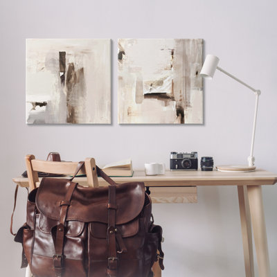  "Neutral Forms on Beige", ensemble de 2 toiles murales par Susan Jill