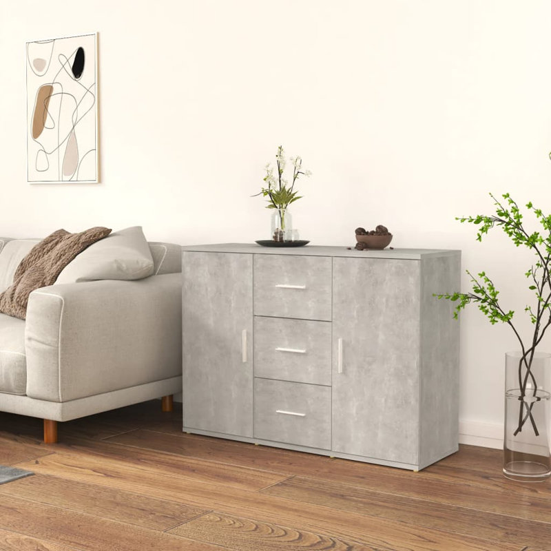 Lovice 91cm Sideboard, Concrete Grey