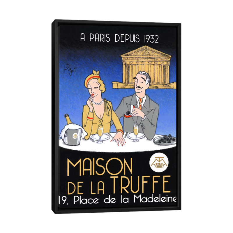 «Black Diamond», affiche vintage sur toile, H 26 po x l 18 po x P 1,5 po, Toile avec cadre noir, Pas de tapis