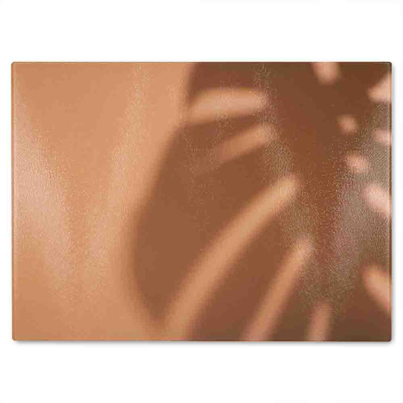 Monstera Shadow Glass Chopping Board, 40cm L x 28cm W