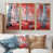 Toile avec cadre flottant or