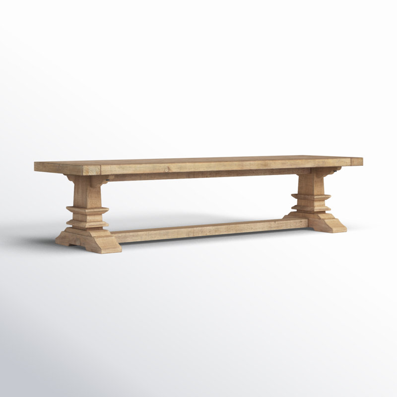 Allegra Reclaimed Pine Wood Dining Bench, 18"H x 82"W x 16"D