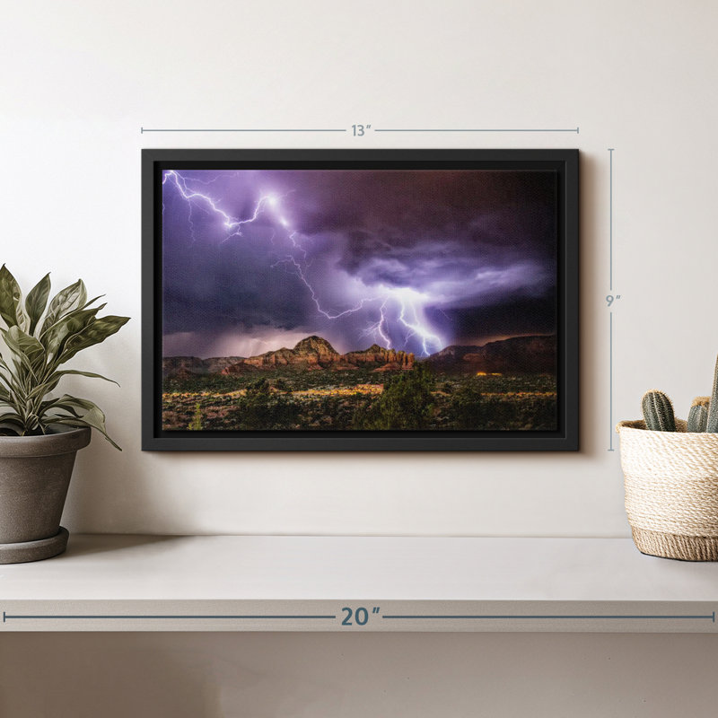 Nature "Incroyable tempête de foudre sur Sedona", H 9 po x l 13 po