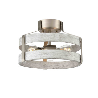 Plafonnier semi-encastré tambour 3 lumières 12,5 po Antonito