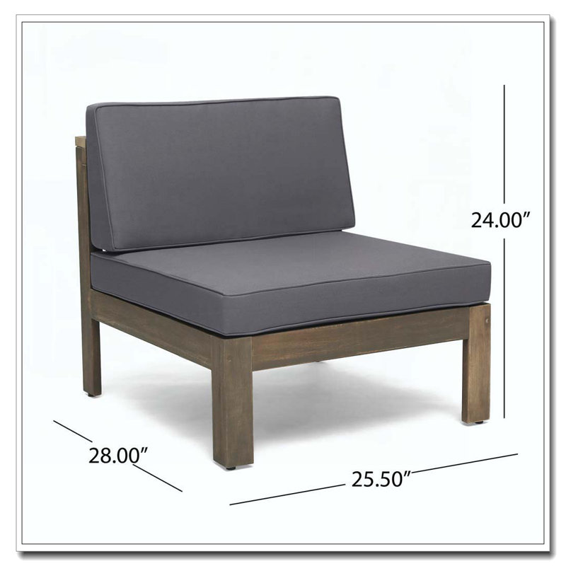 Ensemble de canapé d'extérieur en bois avec table basse, Beige, Bois brun