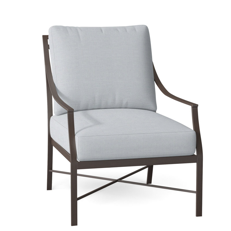 Monaco Aluminum Lounge - Slate Gray, Slate Gray, No Welt, Linen Chambray