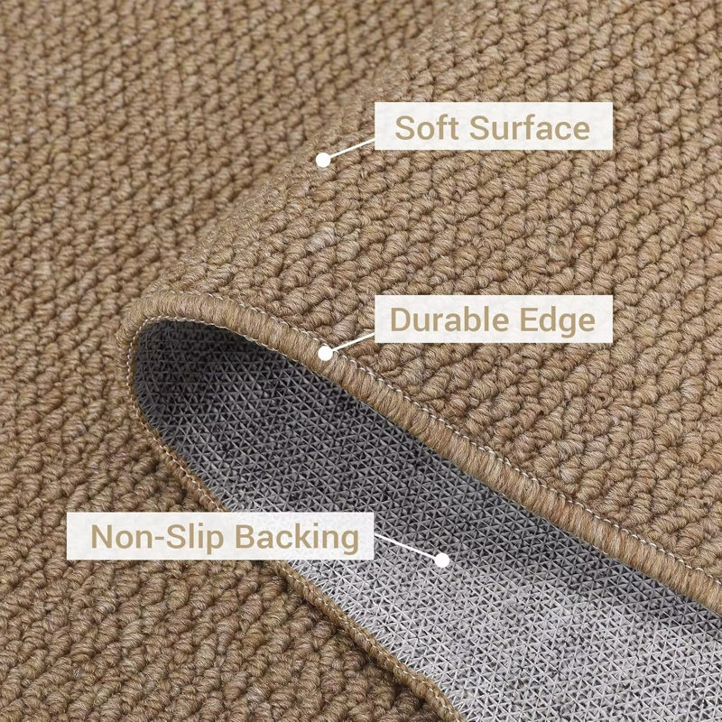 Tapis lavable texturé pour salon, Rectangle 10 pi x 13 pi