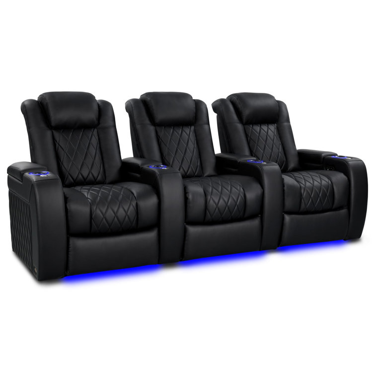 Leather Home Theater Seating with Cup Holder
