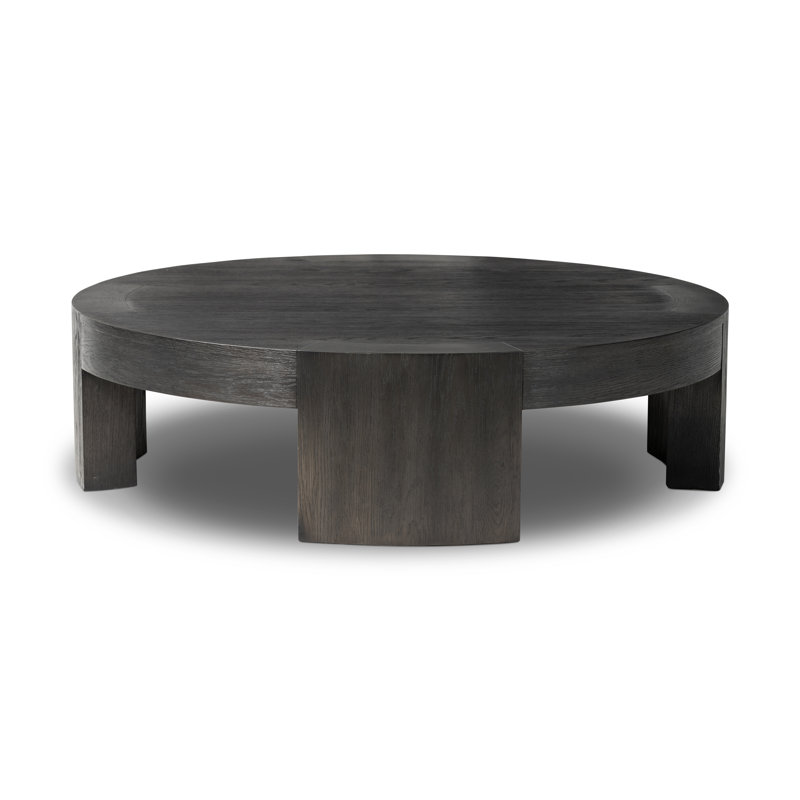 Sheffield Coffee Table, Charcoal Oak Veneer, 13" H x 48" L x 48" W