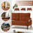 47.24" Corduroy Loveseat With Storage Pockets On Sides-295825326