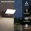 Nialynn Black 10cm H Integrated LED Outdoor Armed Sconce