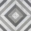 Carreau de porcelaine mat à motif géométrique 8 po x 8 po Palace-92419565