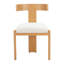 Chaise d'appoint à dossier ouvert en oléfine beige et naturelle-1579763241