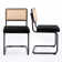 Crumley 18.8" H Upholstered Side Chair with Cane Rattan Back and Steel Frame