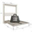Lit escamotable vertical multifonctionnel avec lit escamotable et grand lit gris