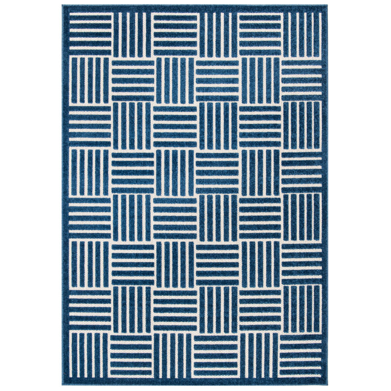 Tapis à carreaux Zaniyah Performance, Rectangle 6 pi 7 po x 9 pi 6 po