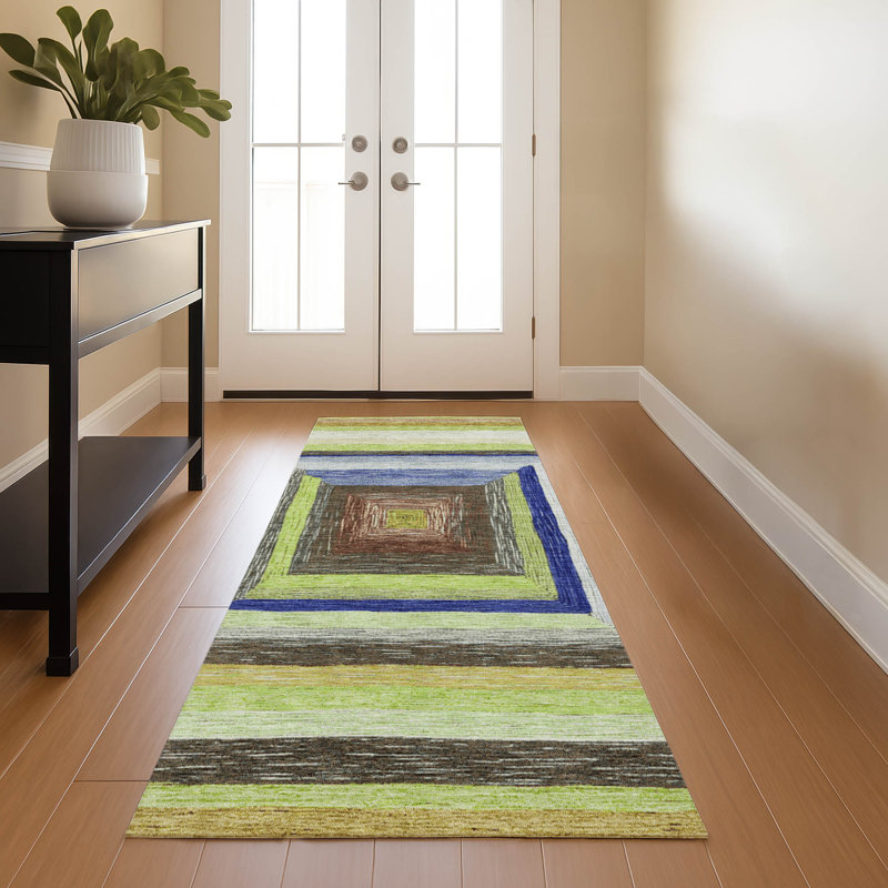 Premium Machine Washable Millbrook AMF1957 Geometric Rug, Runner 2'3" x 7'6"