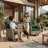  All-Weather Rattan Rocking Swivel Patio Chairs With Cushions-1798146741