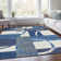 Premium Machine Washable Prisco Blue Rug