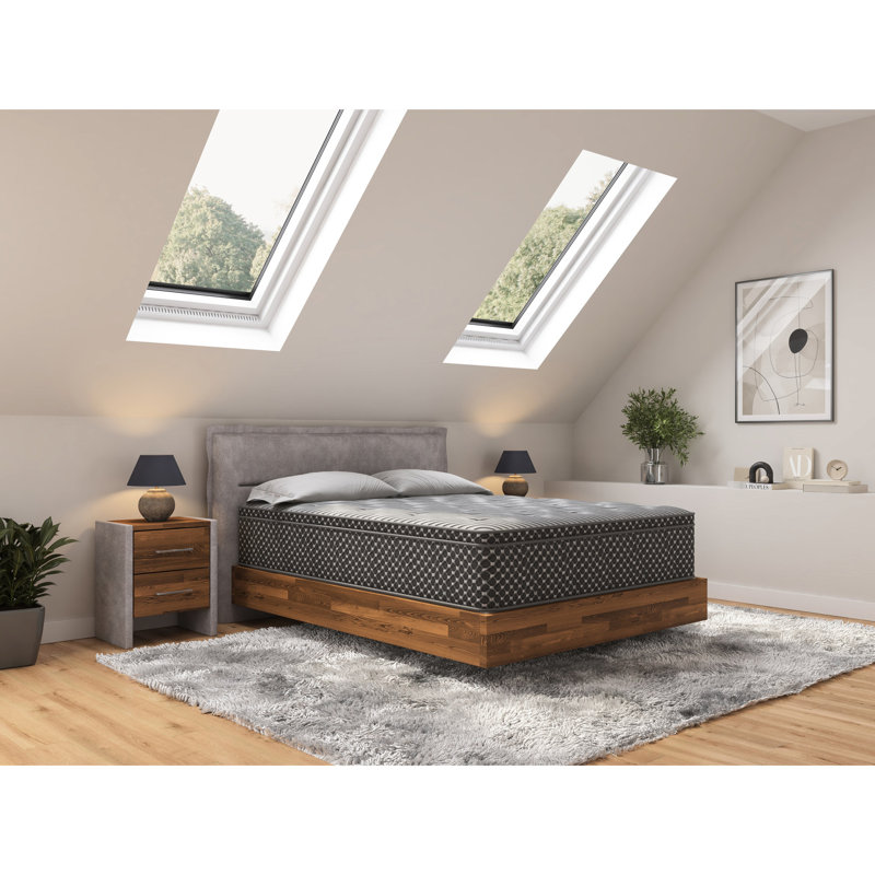 Matelas simple de 13 po - avec mousse réduisant l'inconfort, ressorts enveloppés à bord en mousse à mémoire de forme gélifiée, compatible avec la housse en tissu anti-fatigue