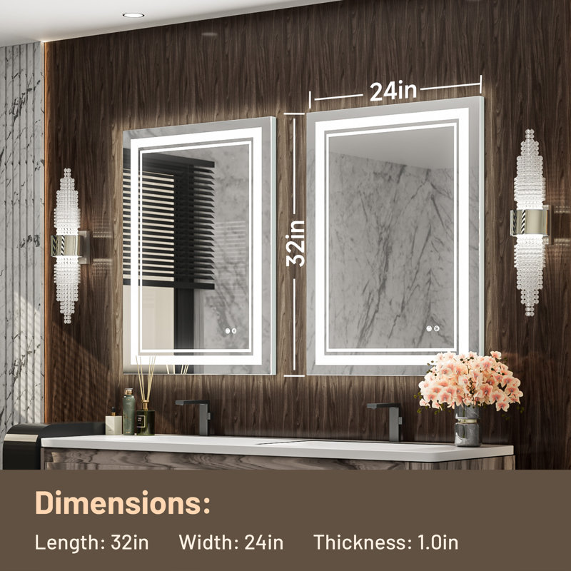 Miroir de salle de bain Kaelia, 24 po x 32 po