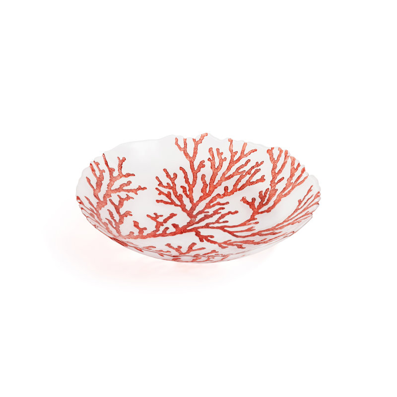 Ensemble de 4 bols en verre Coral Design, Petit - 13 po