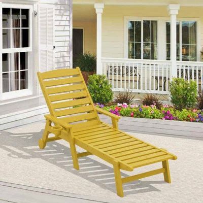 Chaise longue avec accoudoirs et roulettes Swann