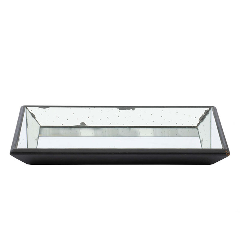 19.5X12.8X2" Rectangular Glass Tray, 19.5"W x 12.8"D x 2"H