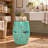 Teal Hydrangea and Bird Ceramic Garden Stool
