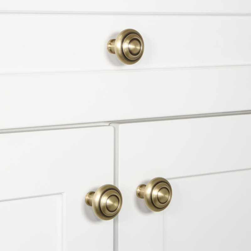 Poignée d'armoire circulaire, Laiton rétro