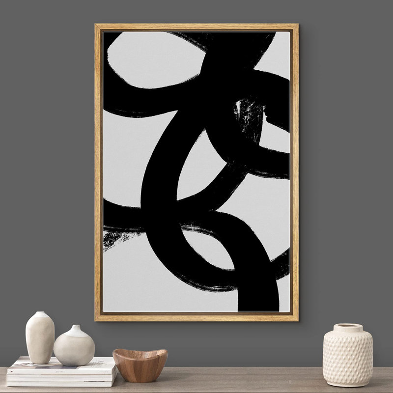 BAW, coups de peinture foncés, motifs géométriques, minimalisme, détente moderne, calme, noir et blanc, Naturel