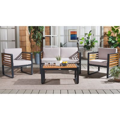 Gernulf 4 - Person Outdoor Seating Group with Cushions by 17 Stories