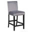 Ensemble de table de salle à manger 5 pièces à hauteur de comptoir avec une table de salle à manger en faux marbre et quatre chaises rembourrées en velours-1295569764