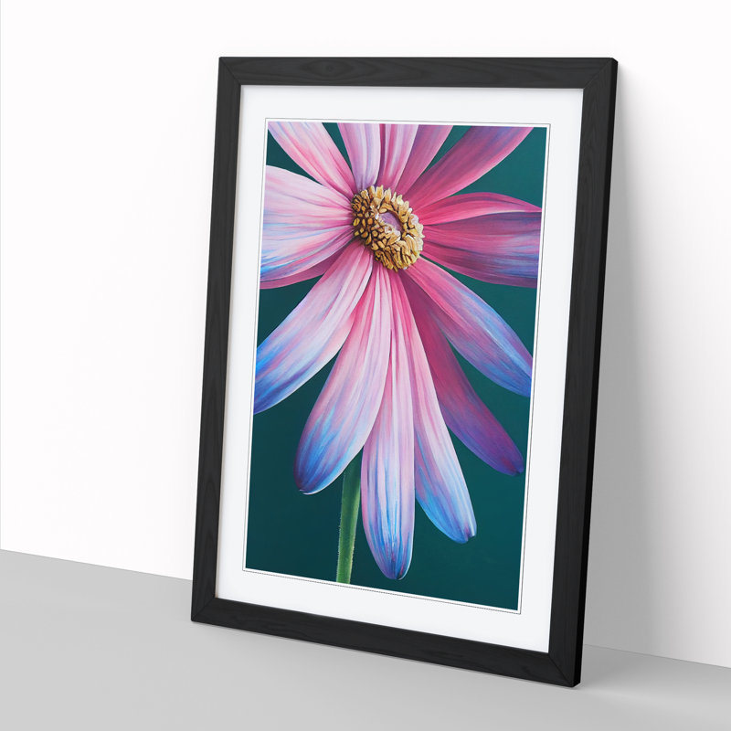 Ryele Daisy Flower - Single Picture Frame Print, Beige, 64" H x 46" W