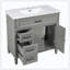 Ensemble de tiroirs de meuble-lavabo gris-121101128