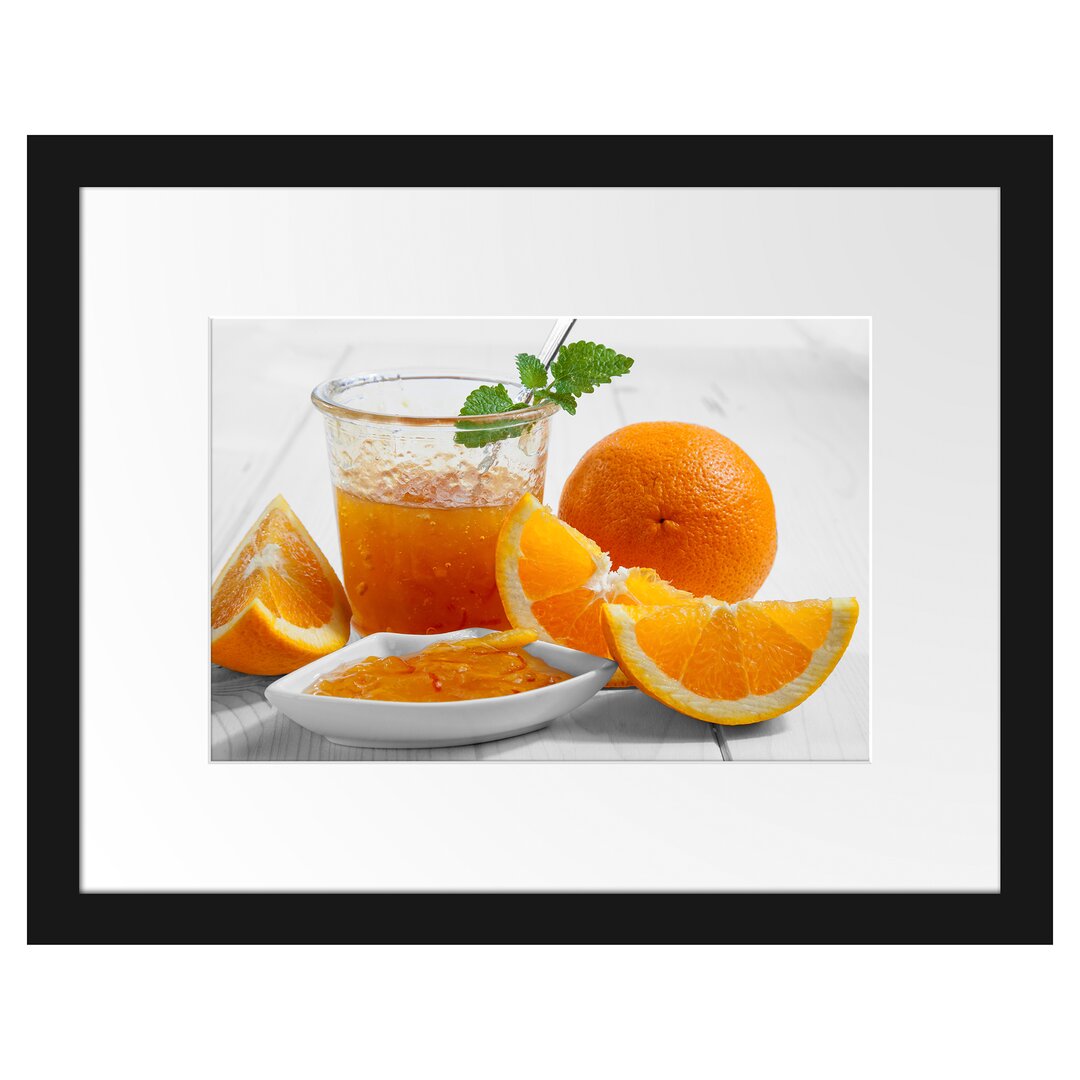 Gerahmtes Poster Orangen Marmelade Orangensaft