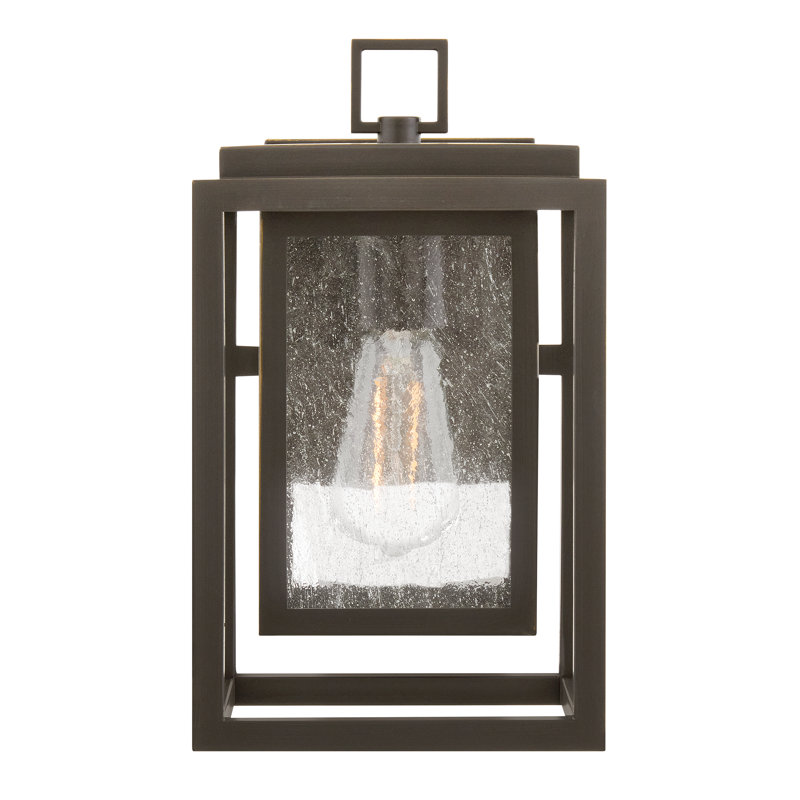 Medium Wall Mount Lantern, Oil Rubbed Bronze, 12" H x 7" W x 6.75" D