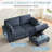 72" Modular Sectional Sofa With Storage Ottoman, L Shape Convertible Cloud Sofa Sectional Couches For Living Room Comfy Chenille Deep Seat Couch With Chaise-333976333