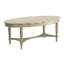 Table basse blanche antique avec tablette inférieure pour la décoration intérieure, style traditionnel en bois.