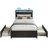Modern Bed with Headboard & 2 Customizable Drawers, Features Charging Station, LED Lights, Flexible Storage Solution for Small Spaces, Black-757304174