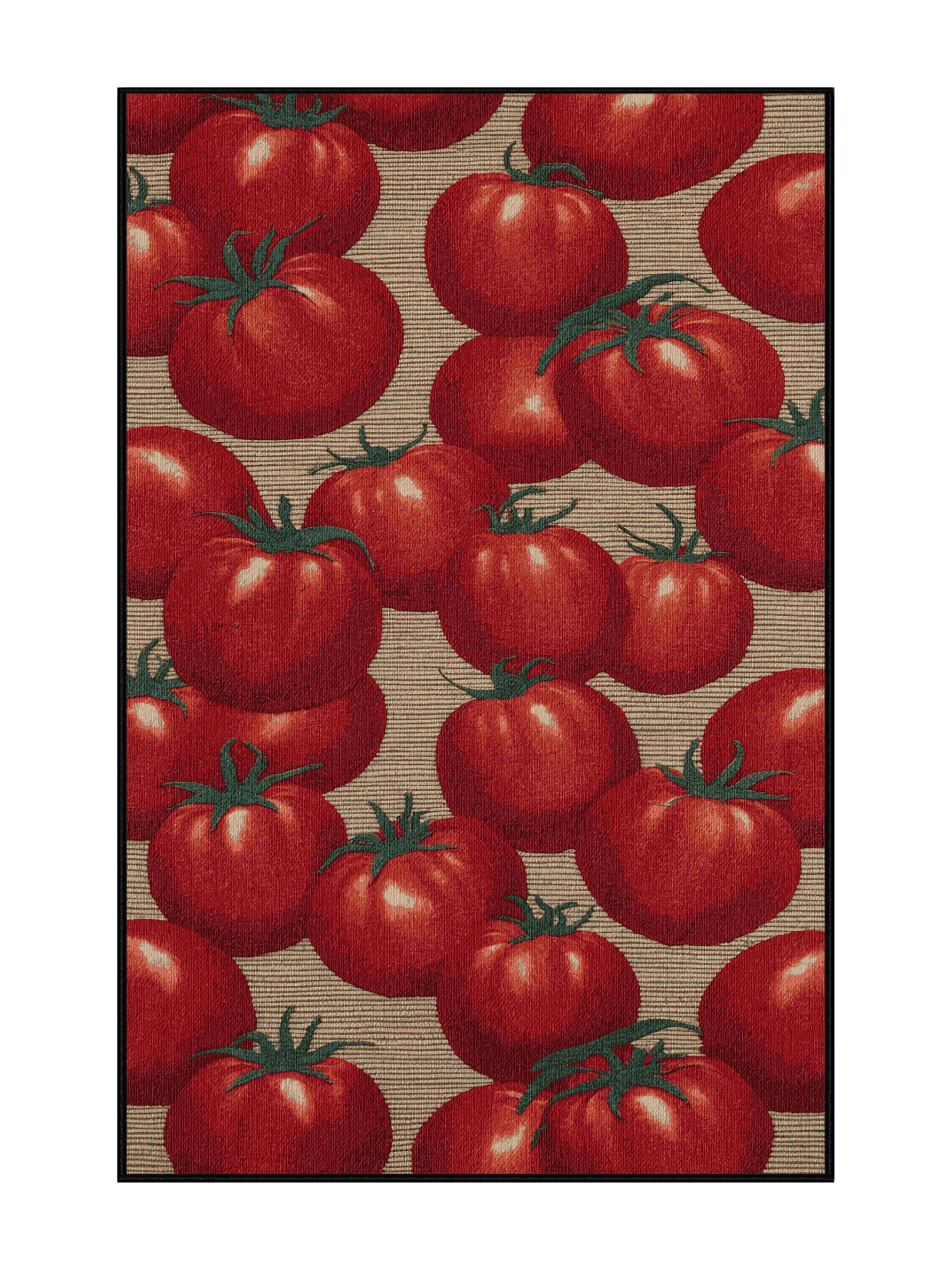 One Allium Way® Washable Tomato Roma Vegetables Area Rug | Wayfair