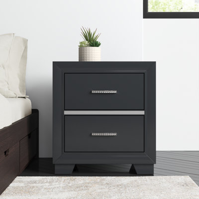 Tottenham 2 - Drawer Nighstand, Dark Grey