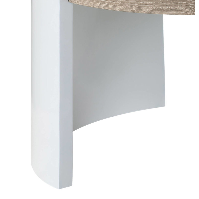Table basse en chêne et blanc Zoma