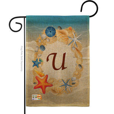 En toile jute à 2 côtés 19 po x l 13 po summer beach drapeau de jardin