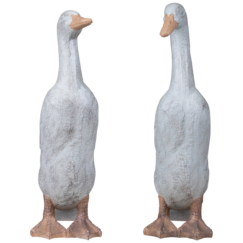 Ducks Outdoor Garden Statues - 17.25" - Set Of 2