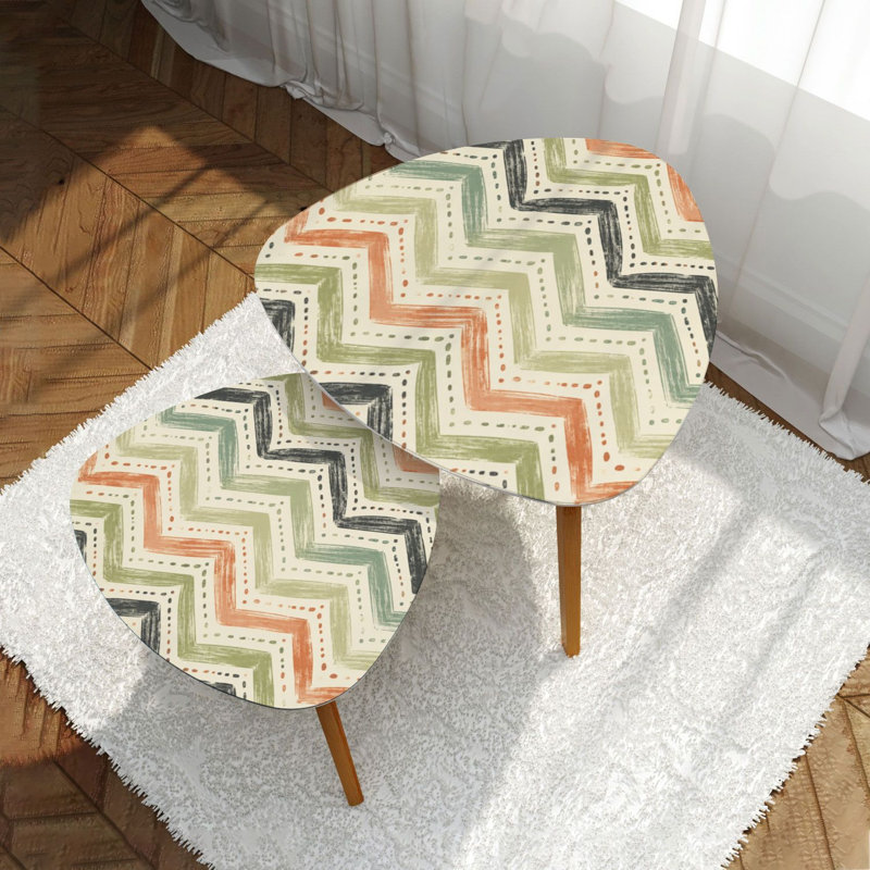 Ensemble de 2 tables basses gigognes Triangle